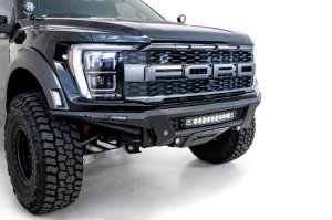 Ford F-150 Raptor Bumper - Front - Addictive Desert Designs - Phantom - Hammer Black with Satin Black Panels - `21-`23